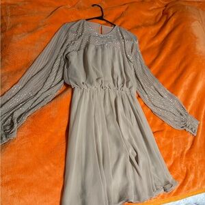 ASOS Taupe Long Sleeve Dress